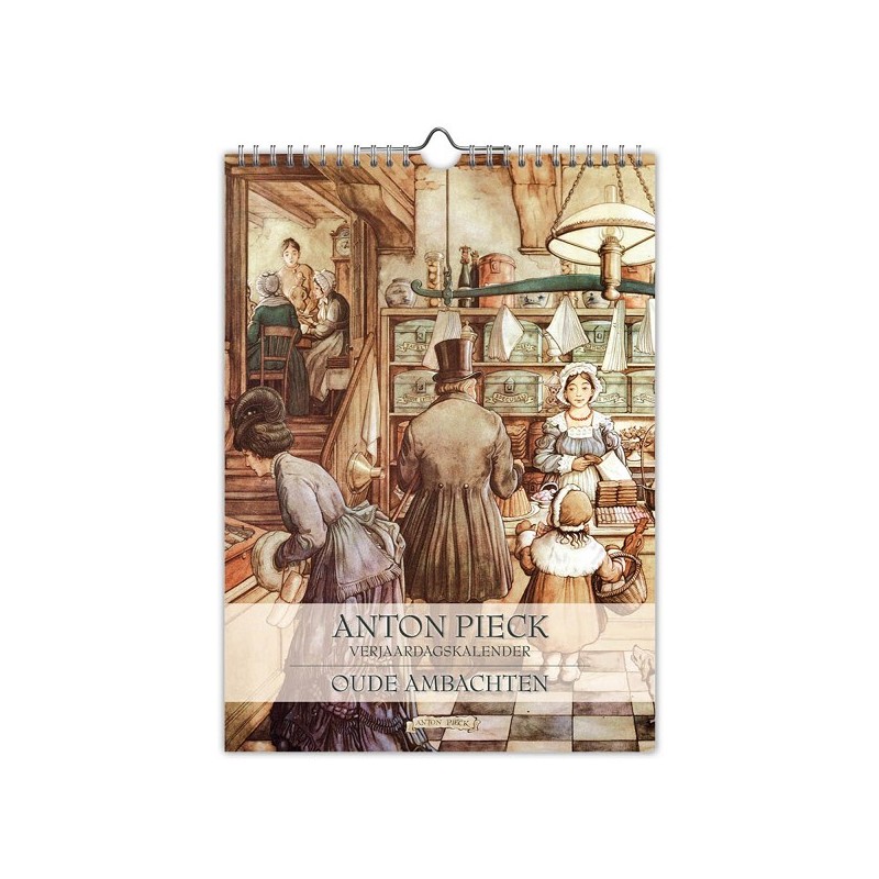 Calendrier d'anniversaire 'Old Crafts' Anton Pieck 18x25cm