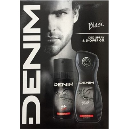Denim Black Giftset Douche 250ml & Deospray 150ml