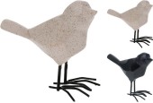 Vogel polystone geometrisch 11x5x8cm