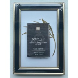 Fotolijst kunststof zwart/goud 10x15cm