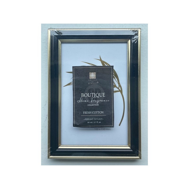 Fotolijst kunststof zwart/goud 10x15cm
