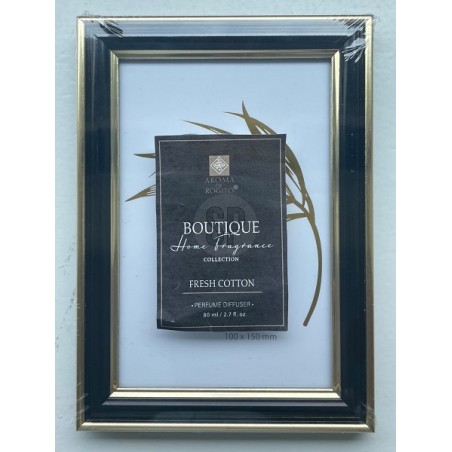 Cadre photo plastique noir/or 10x15cm