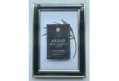 Cadre photo plastique noir/or 10x15cm