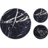 Sous assiette plastique aspect marbre Ø33cm noir