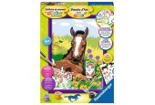 Ravensburger Schilderen op nummer Paard met kittens