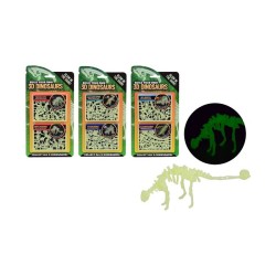 John Toy Bouw je eigen 3D glow in the dark dino- 2 stuks op kaart