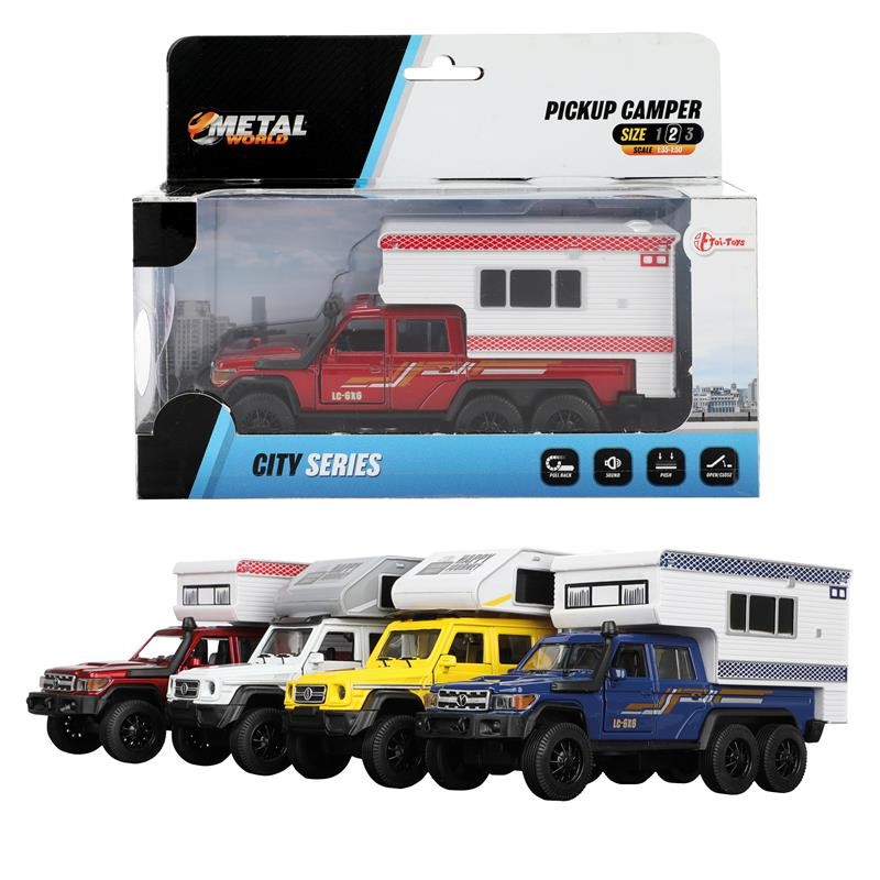 Toi Toys Camping-car pick-up avec son à retrait