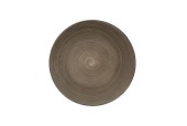 Assiette inférieure marron Ø33cm en plastique