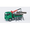 Camion de transport de bois Bruder MAN TGA avec grue et grumes