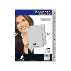 Kangaro Tabbladen A4 23 rings A-Z 20-delig kunststof extra breed