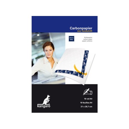 Écriture bleue sur papier carbone