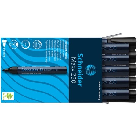 Schneider Marqueur permanent 230 rond noir 10pcs
