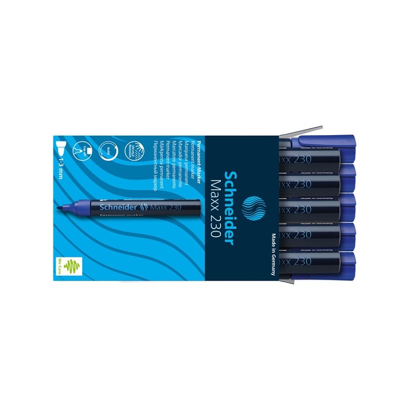 Schneider Marqueur permanent 230 rond bleu 10pcs