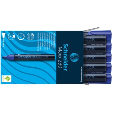 Schneider Marqueur permanent 230 rond bleu 10pcs
