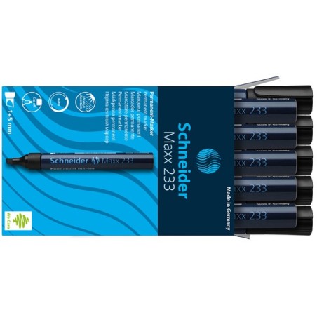 Schneider Marqueur permanent 233 burin noir 10pcs