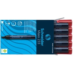 Schneider Marqueur permanent 233 burin rouge 10pcs