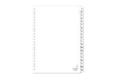 Kangaro Tabblad A4 Letters 190 Grams Wit 23-gaats 20-delig A-Z Karton
