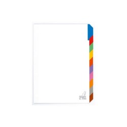 Kangaro Tabblad A4 blanco karton 190 grams wit 23-gaats 10-delig