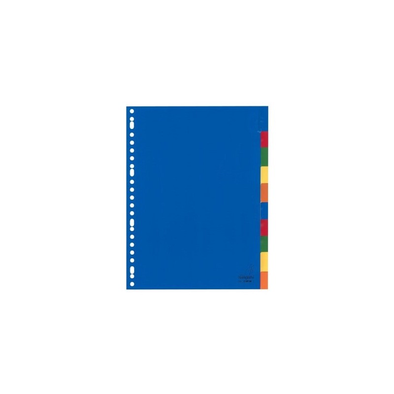 Kangaro Tab A4 fenêtre PP 120 microns assortis 23 trous 10 pièces