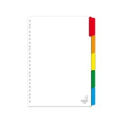 Onglet Kangaro A4 carton vierge 190 grammes blanc 23 trous en 5 parties