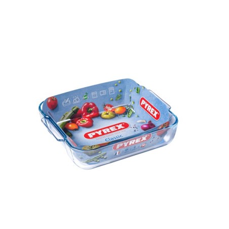 Pyrex CLASSIC vierkante braadslede glas 21x21cm 2L
