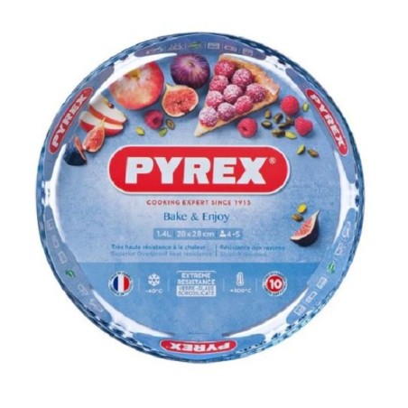 Pyrex BAKE & ENJOY Vlaaivorm glas 1,4L 28x28x4cm 4-6 personen