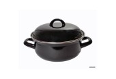 Cocotte émaillée noire 20x20x8,5cm