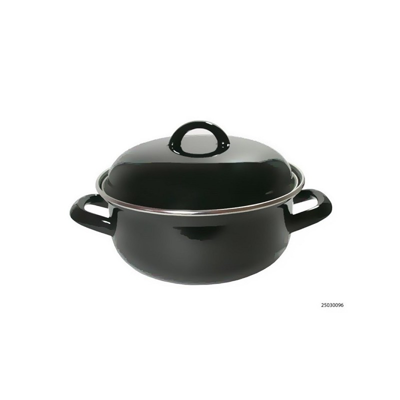 Cocotte acier émaillé noir 28cm