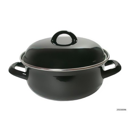 Cocotte acier émaillé noir 28cm