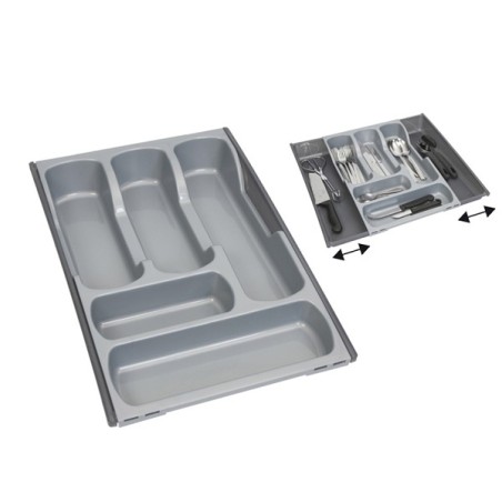 Range-couverts argenté réglable Curver 5 à 7 compartiments