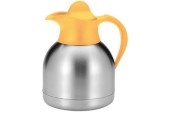 Pichet isotherme inox 1L avec bouchon à vis jaune thermos / bouteille thermos