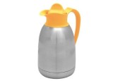 Pichet isotherme inox 1,5L avec bouchon à vis jaune thermos / bouteille thermos