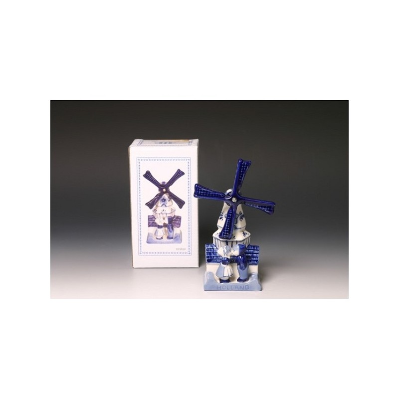 Giftbox Kissing Couple  molen+huis 14c paar blauw
