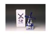 Giftbox Kissing Couple  molen+huis 14c paar blauw