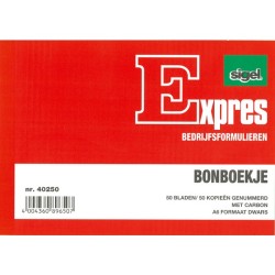 Bonboekje A6 carbon a 2x50 blad pak a 5 boekjes