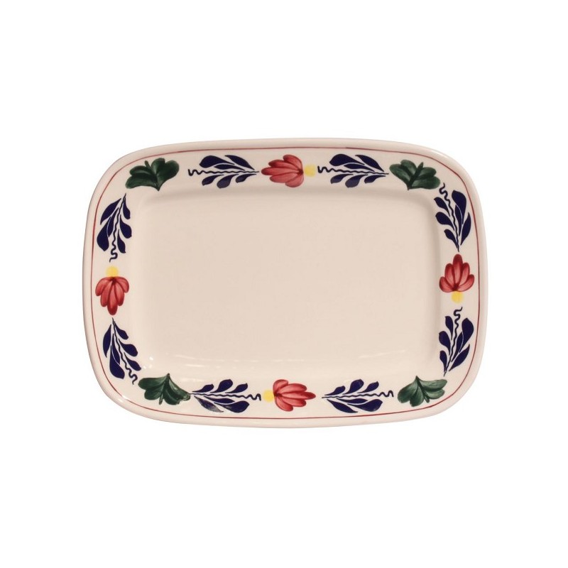 Boerenbont Plateau 25x18 cm aardewerk