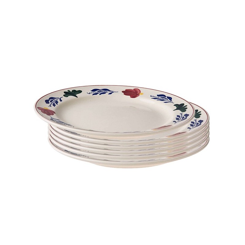 Boerenbont Assiette Petit Déjeuner diamètre 21cm boîte de 6 pièces en faïence