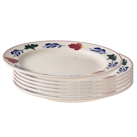 Boerenbont Ontbijt Bord diameter 21cm doos a 6 stuks aardewerk