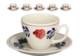 Boerenbont Tasse et Soucoupe Audrey 210ml boîte de 6 pièces en faïence