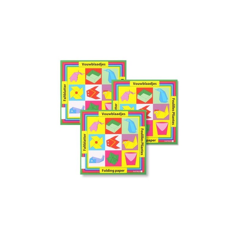 Feuilles pliantes 12x12cm paquet de 10