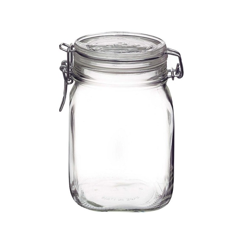 Bormioli Weckpot inmaakpot vierkant 1,0ltr Fido pak a 6 st