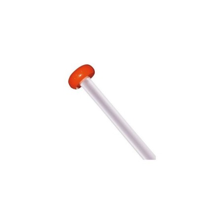 Mât de drapeau 30mm x 200cm plastifié blanc avec bouton orange