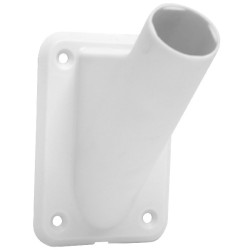 Vlaggenstokhouder nylon wit 30mm