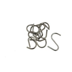 Crochet en S ou crochet de suspension chromé, jeu universel de 6 pièces pour support suspendu