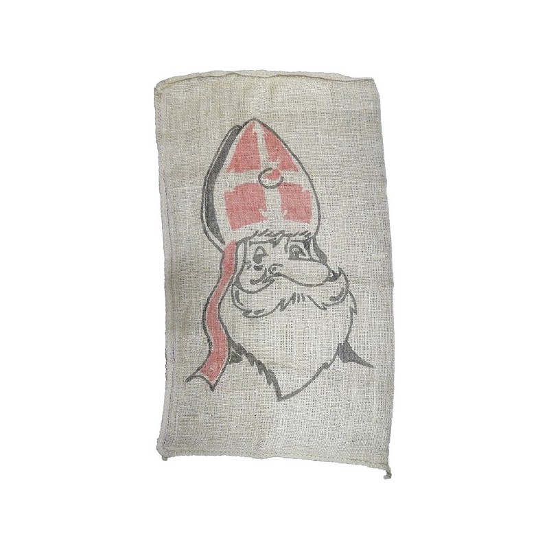 Sac Sinterklaas sac en jute 80x50cm avec impression