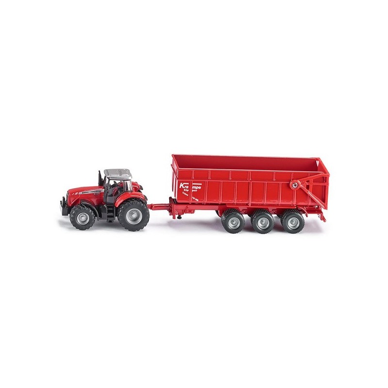 Siku 1844 Massey Ferguson met aanhangwagen