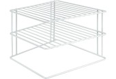 Metaltex Silos étagère d'angle 2 niveaux blanc