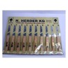 H.Herder couteau à éplucher PAS en acier inoxydable bois vierge droit 10 pièces