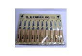 H.Herder couteau à éplucher PAS en acier inoxydable bois vierge droit 10 pièces