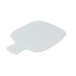 Assiette de service blanche 18,5x12,5x1,8cm